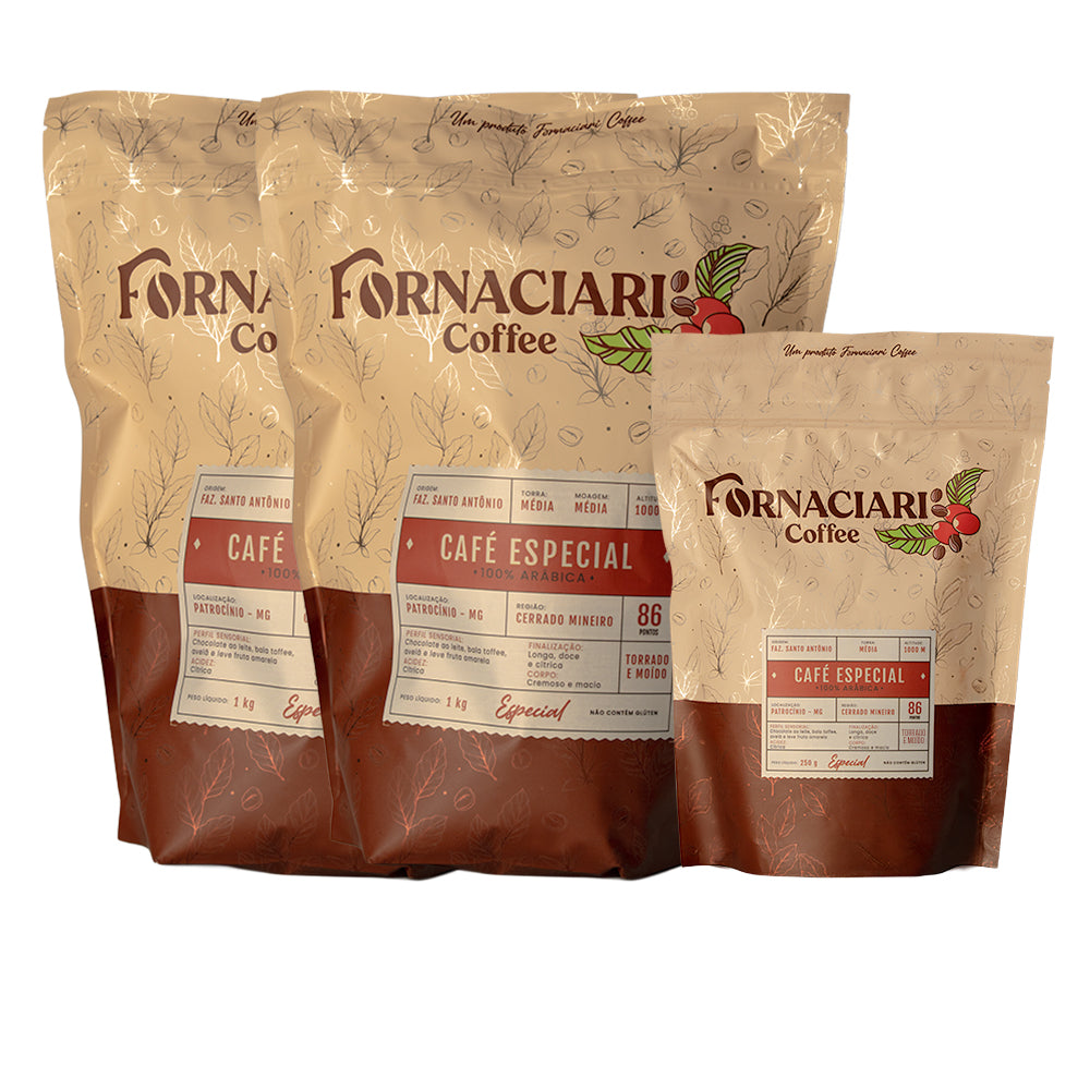 Kit Passione - 100% Arábica - 2 unidades de 1kg + 1 de 250