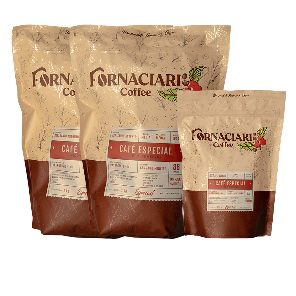 Kit Passione - 100% Arábica - 2 unidades de 1kg + 1 de 250